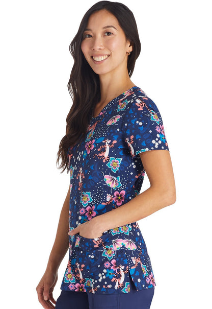 Tigger Cherokee Tooniforms Disney Winnie The Pooh V Neck Scrub Top TF772 PHNC - Scrubs Select