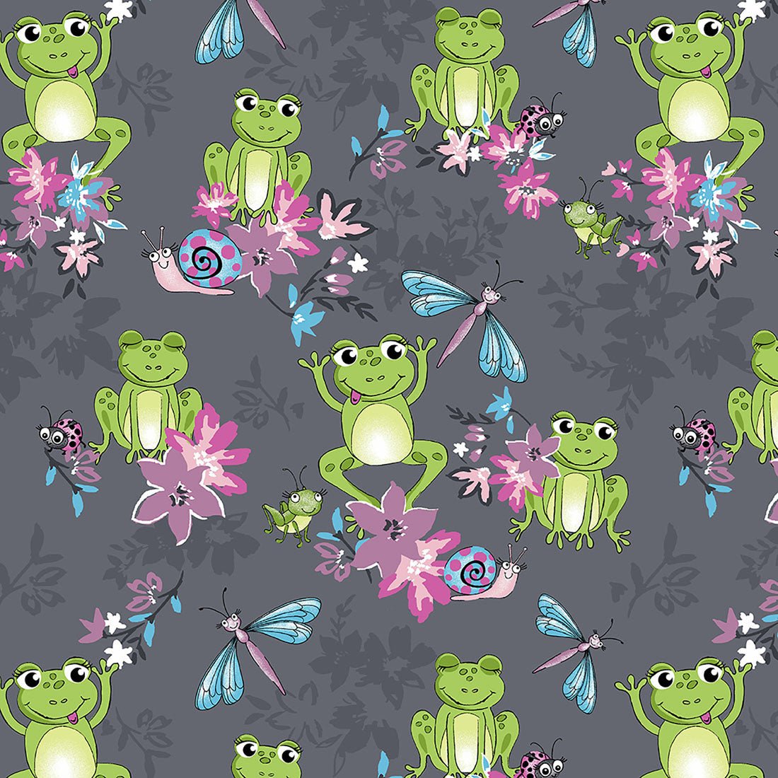 Toad-ally Floral Friends Cherokee Toad iflex Print V Neck Knit Panel Scrub Top CK636 TDFR - Scrubs Select