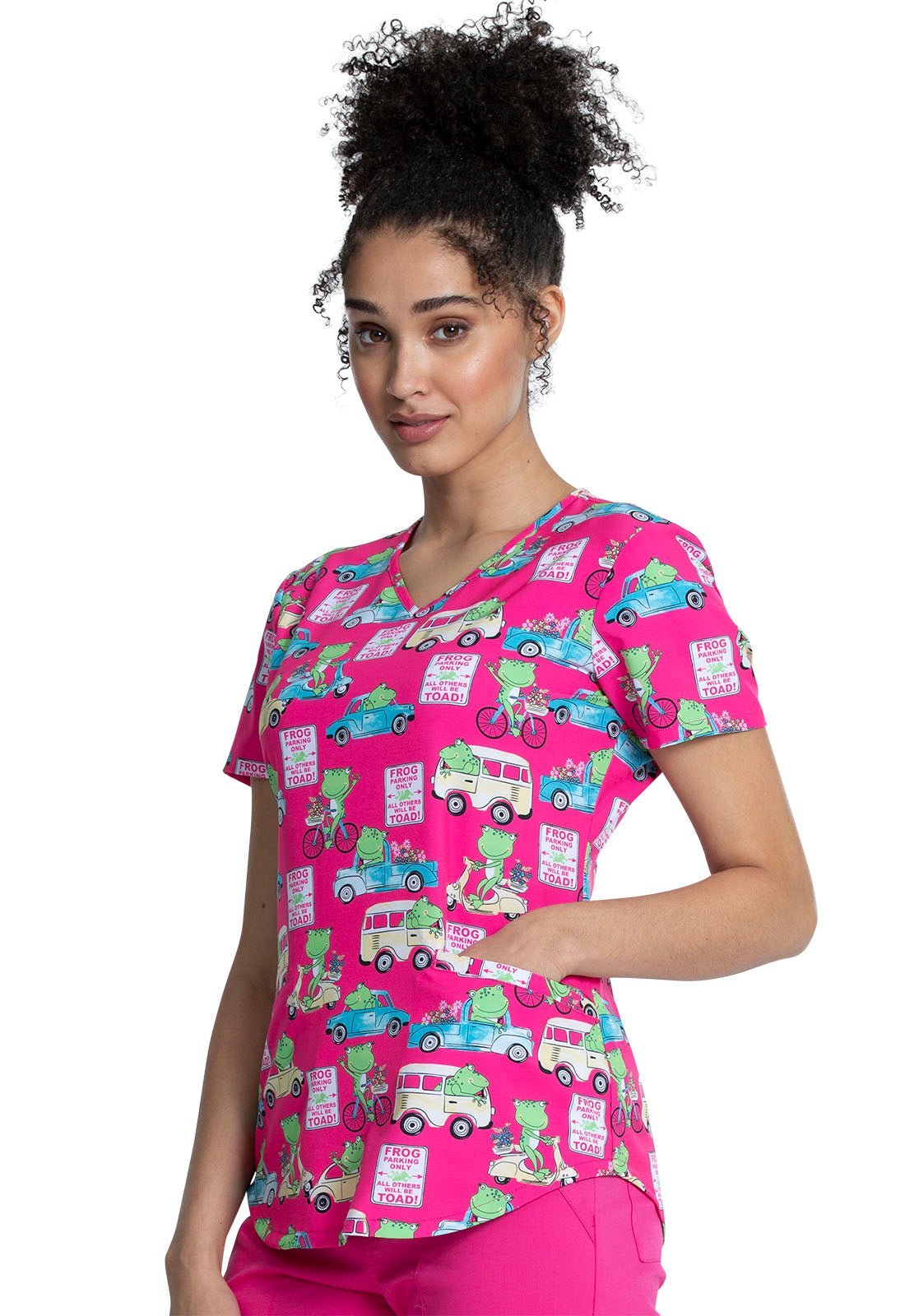 Toad Cherokee Print V Neck Scrub Top CK637 TAAW - Scrubs Select