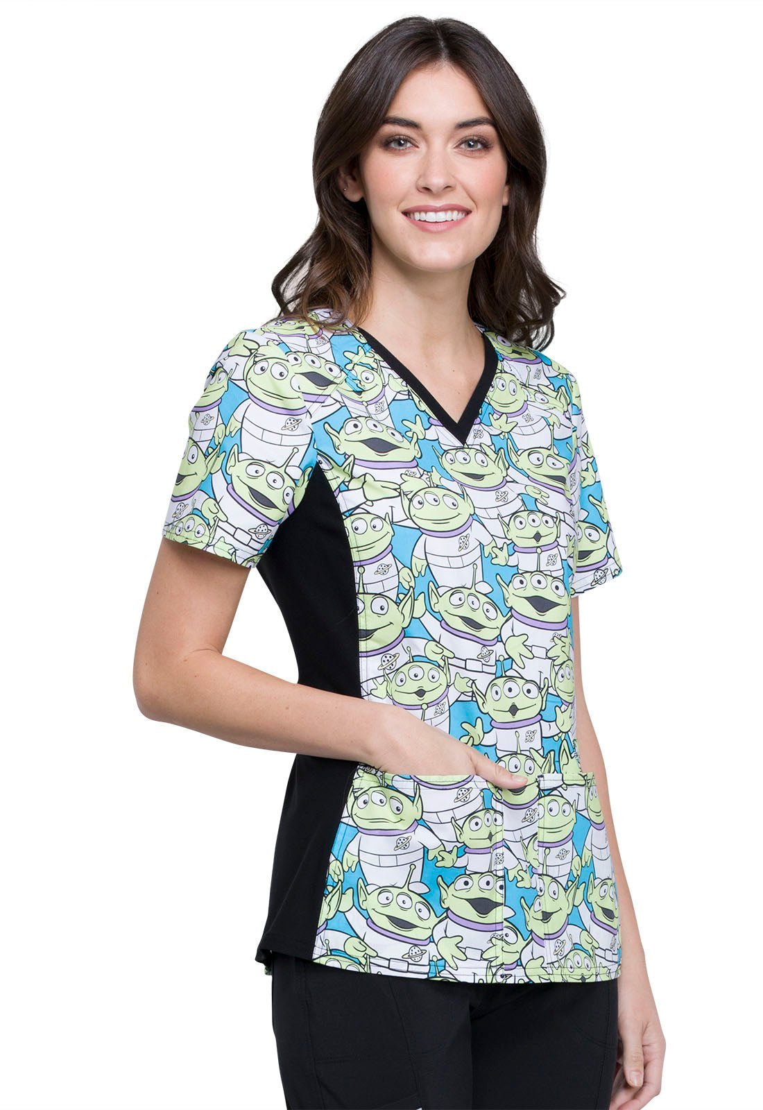Toy Story Tooniforms Licensed Disney V - Neck Scrub Top TF648 TSAL - Scrubs Select