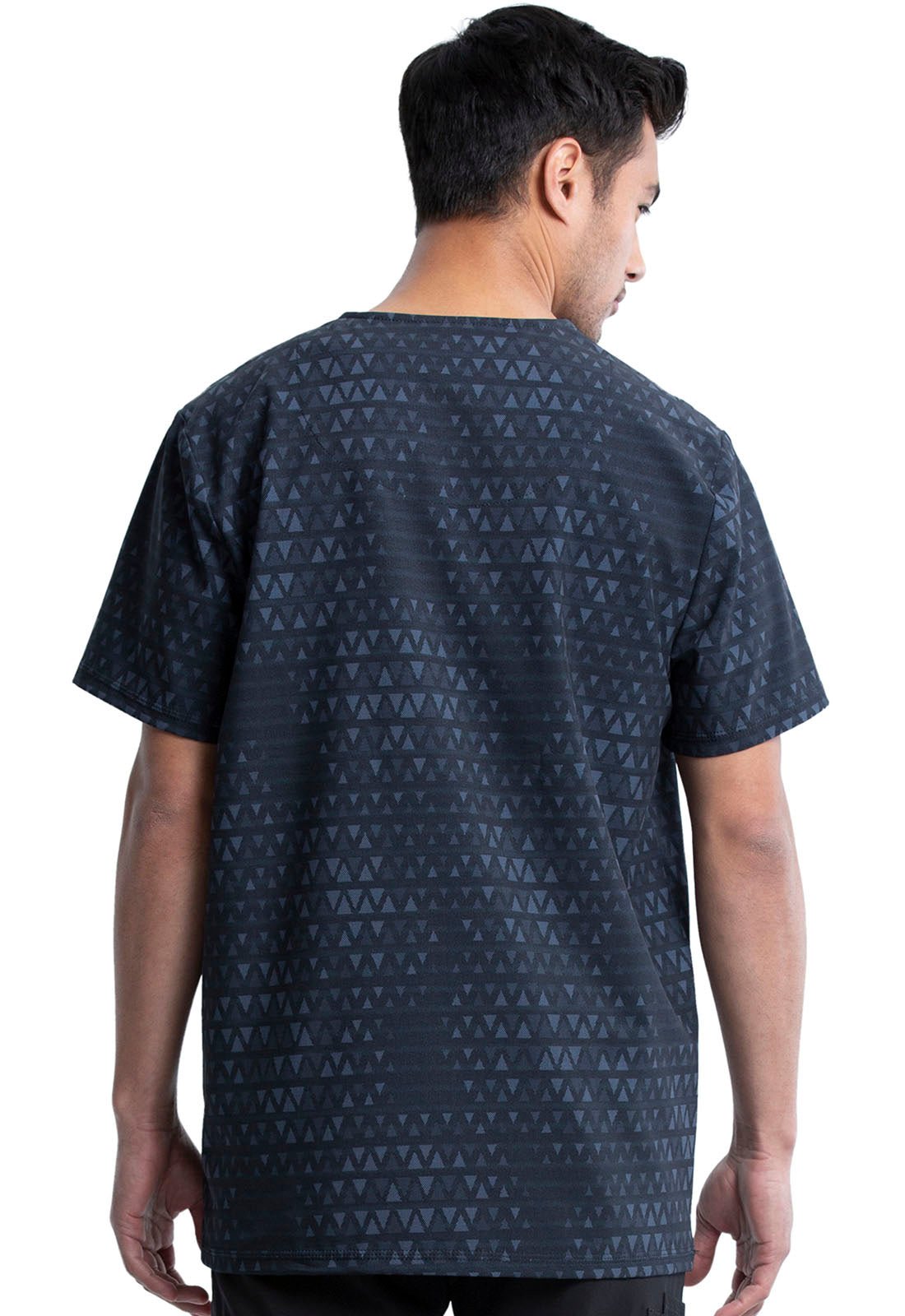 Triangle Cherokee Print Men's V Neck Scrub Top CK920 TRII - Scrubs Select