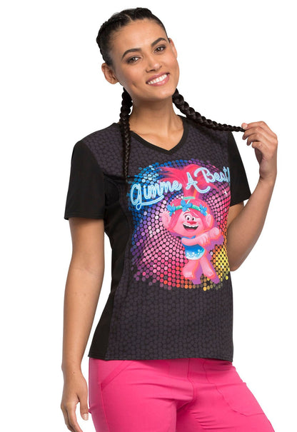 Trolls Tooniforms Licensed Dreamworks V Neck Scrub Top TF627 TOGB - Scrubs Select