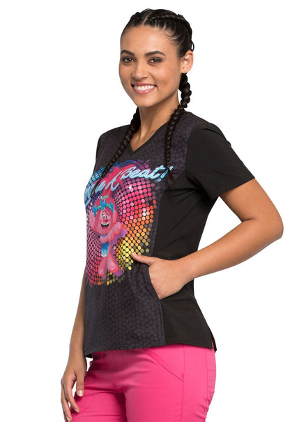 Trolls Tooniforms Licensed Dreamworks V Neck Scrub Top TF627 TOGB - Scrubs Select
