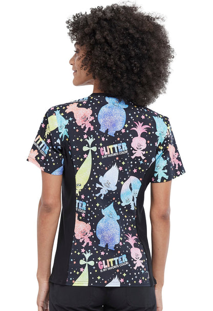 Trolls Tooniforms Licensed Dreamworks V Neck Scrub Top TF636 TOGT - Scrubs Select