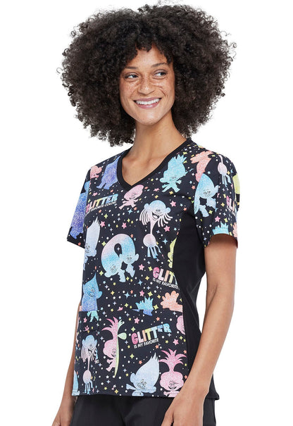 Trolls Tooniforms Licensed Dreamworks V Neck Scrub Top TF636 TOGT - Scrubs Select