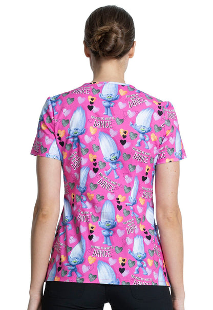 Trolls Tooniforms V Neck Medical Scrub Top TF646 TODD - Scrubs Select