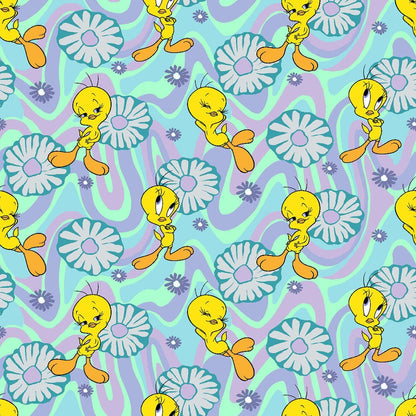 Tweety Cherokee Tooniforms Looney Tunes Round Neck Scrub Top TF787 LTVY - Scrubs Select
