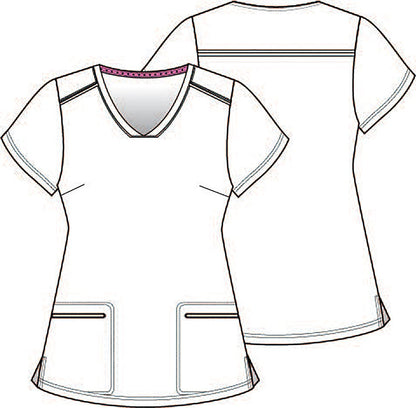 Tye Dye Vibes HeartSoul Print V Neck Scrub Top HS638 TDVB - Scrubs Select