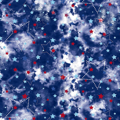 USA Stars Dickies EDS Print V Neck Scrub Top DK852 AMSR - Scrubs Select