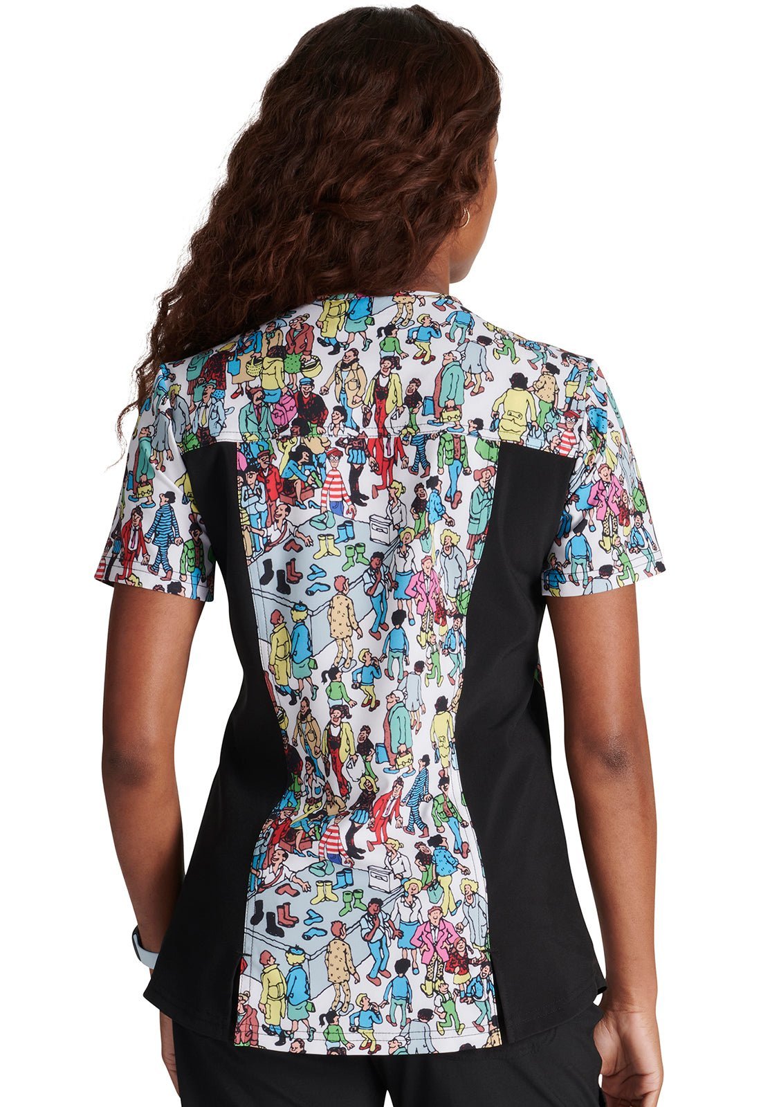 Where's Waldo Cherokee Tooniforms Licensed Dreamworks V Neck Scrub Top TF764 LDWW - Scrubs Select