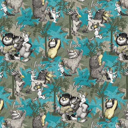 Wild Rumpus Tooniforms Where The Wild Things Are Unisex V-Neck Scrub Top TF606 WDUP - Scrubs Select