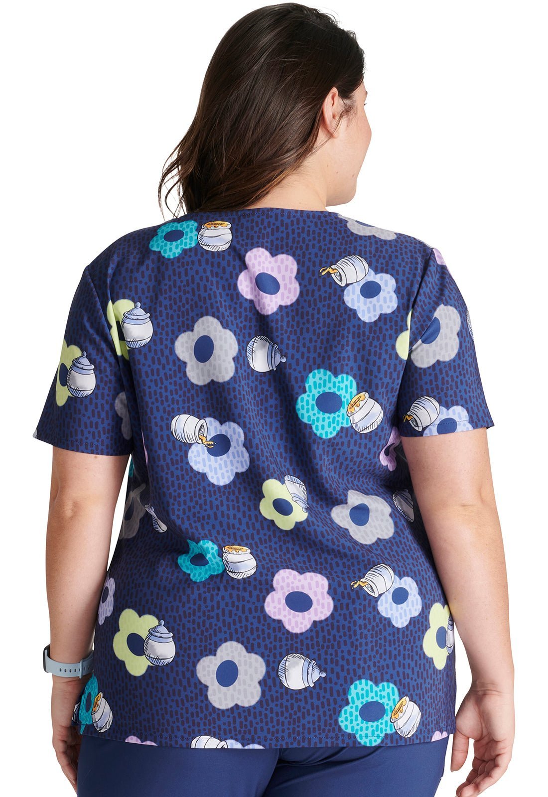 Winnie The Pooh Cherokee Tooniforms Disney V Neck Scrub Top TF614 PHHM - Scrubs Select