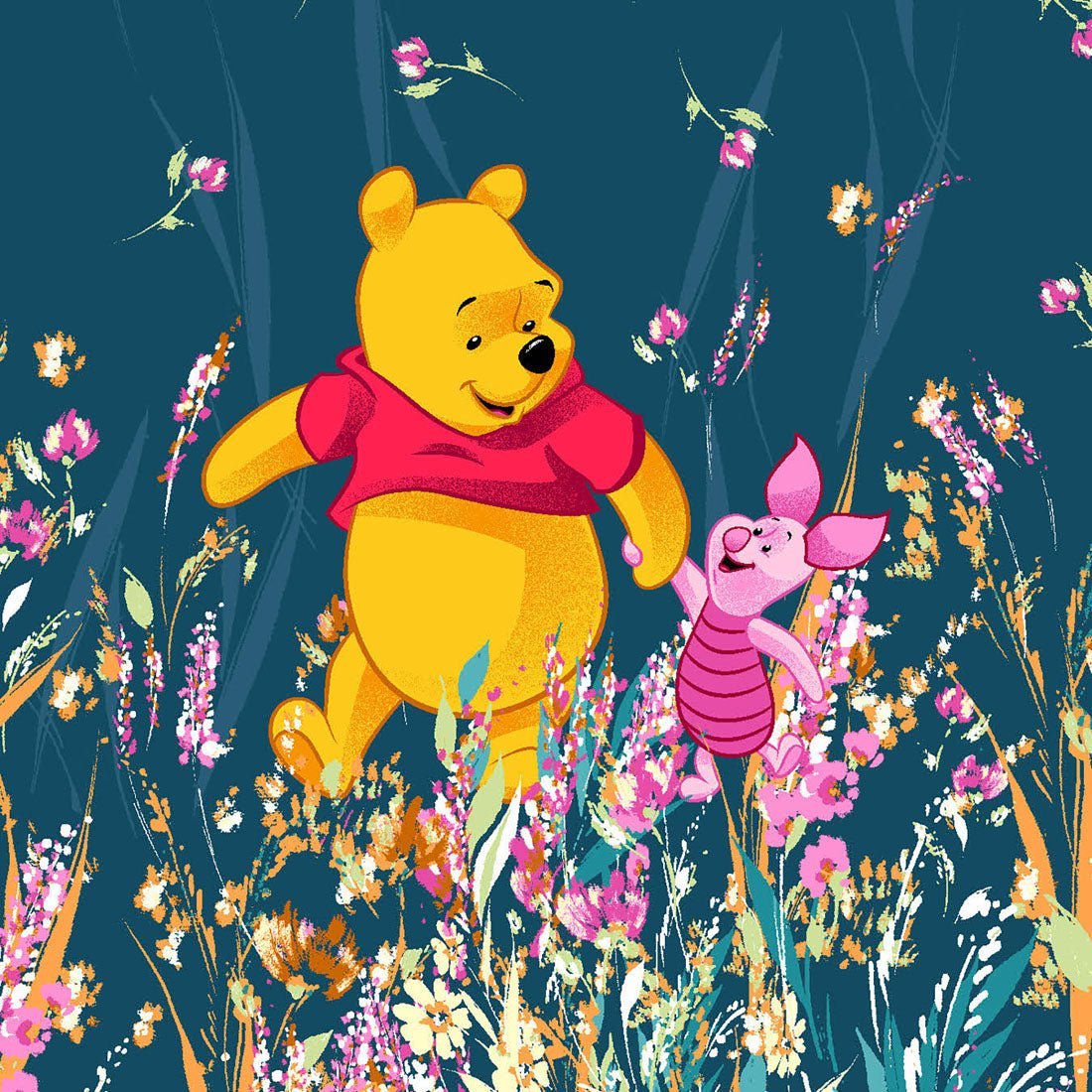 Winnie The Pooh Tooniforms Licensed Disney V - Neck Scrub Top TF639 PHWK - Scrubs Select