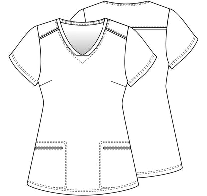 Winnie The Pooh Tooniforms Licensed Disney V Neck Scrub Top TF666 PHOR - Scrubs Select