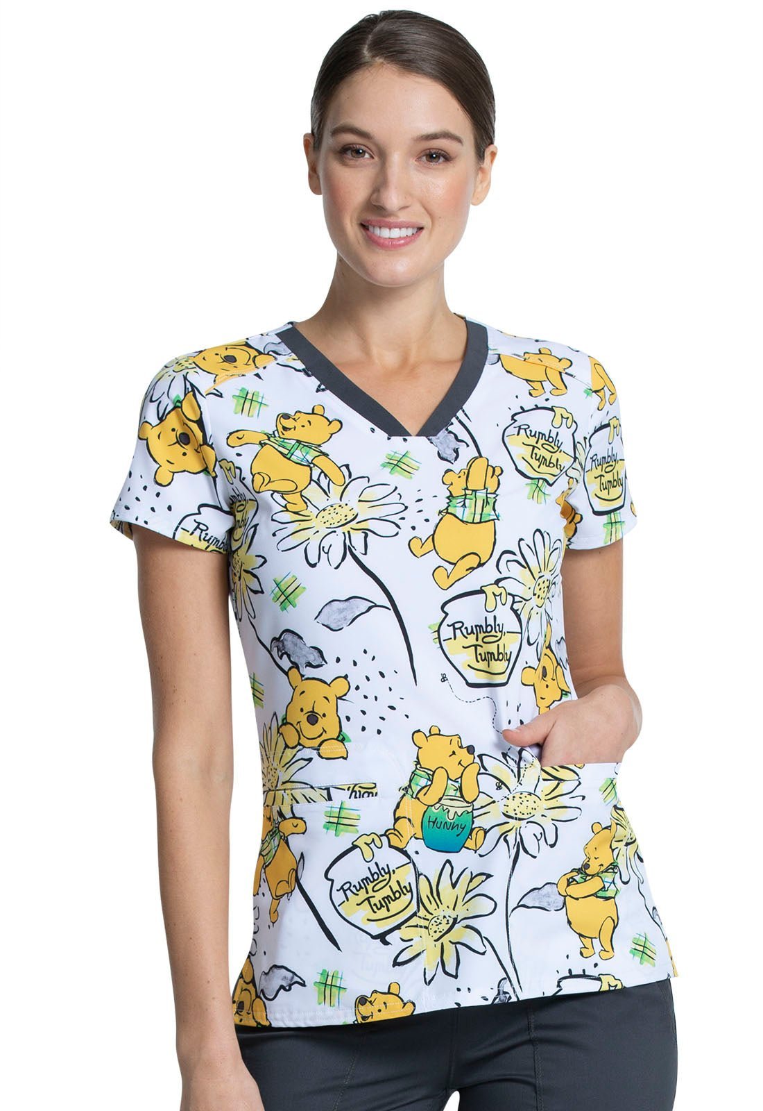 Winnie The Pooh Tooniforms V Neck Scrub Top TF699 PHLY - Scrubs Select
