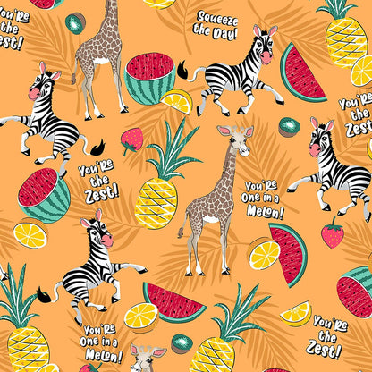 You're The Zest! Cherokee Animal Print V Neck Scrub Top CK671 YRTZ - Scrubs Select