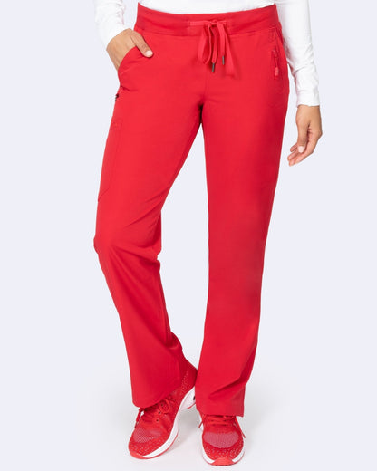 Zavate Ava Yoga Scrub Pant 3018 in Red - Scrubs Select