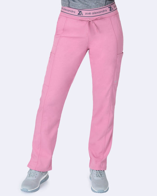 Zavate Greenwich Straight Leg Pant 3027 in Dusty Rose, Red, Sea Foam - Scrubs Select